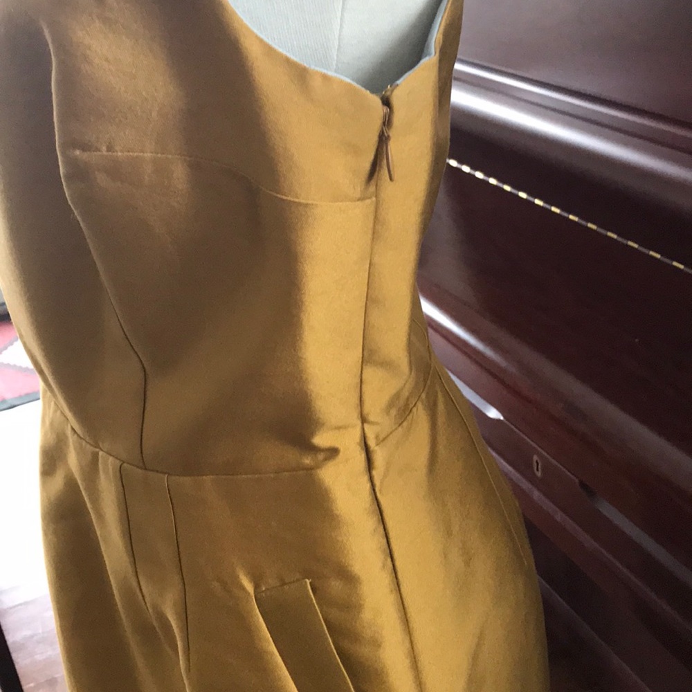 Gold Maeve Dress Silk/Wool - Picture 5 of 8